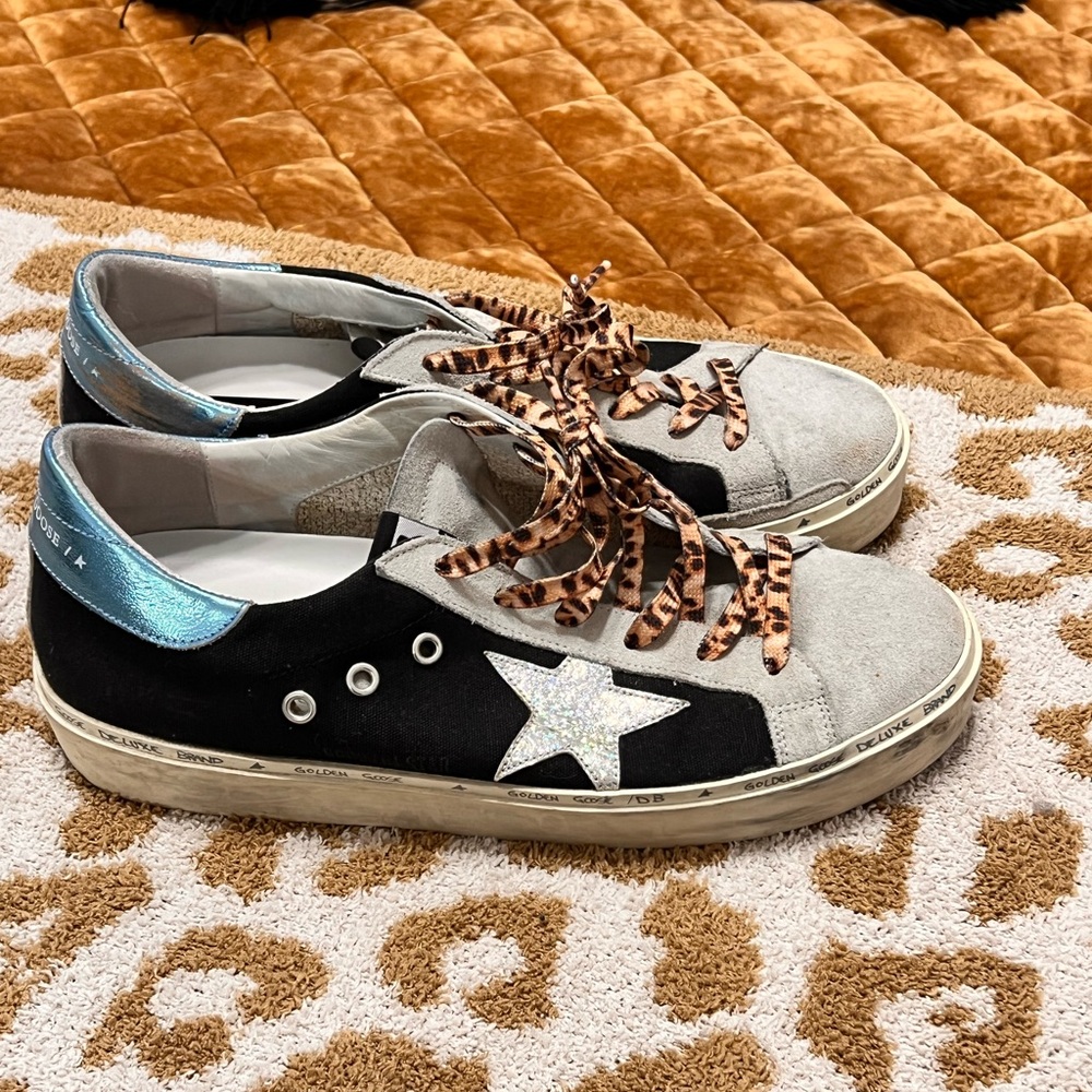 Womens Goldengoose Sneakers with Leopard Laces